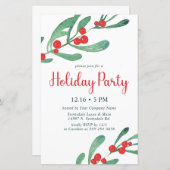 Papier Budget Holly Company Fête Invitation (Devant / Derrière)