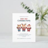 Papier Budget Holly Jolly Fête de Noël Invitation (Debout devant)