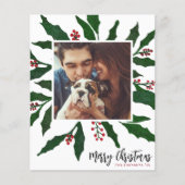 Papier Budget Holly & Joyeux Noël Photo de Noël (Devant)