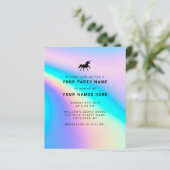 Papier Budget Holographique Moderne Invitations élégantes (Debout devant)