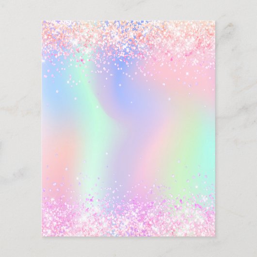 Papier Budget holographique rose violet 21e anniversaire (Dos)