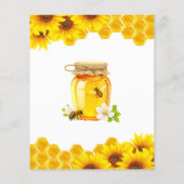 Papier Budget Honeypeb Parents to Bee Baby shower Invitat (Dos)