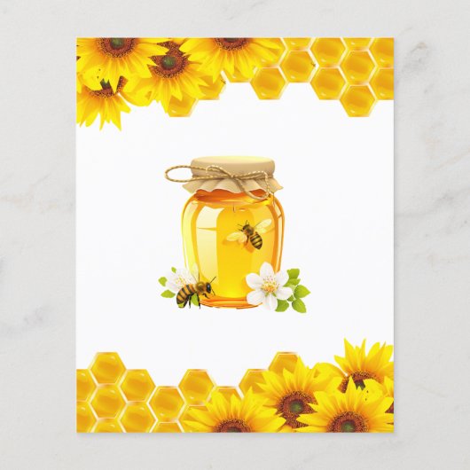 Papier Budget Honeypeb Parents to Bee Baby shower Invitat (Dos)