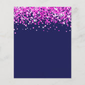 Papier Budget Hot Pink Glitter Navy 18th Birthday Invite (Dos)