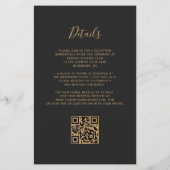 Papier Budget Hunter Green Dark QR Code Wedding (Dos)