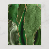 Papier Budget Hunter Green Gold Agate Dark Wedk Invitatio (Dos)