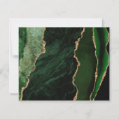 Papier Budget Hunter Green Gold Agate Enregistrer la date (Dos)
