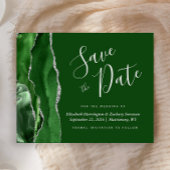 Papier Budget Hunter Green Silver Agate Enregistrer la da