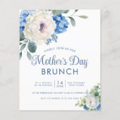 Papier Budget Hydrangea Rose Floral Fête des Mères Brunch (Devant)