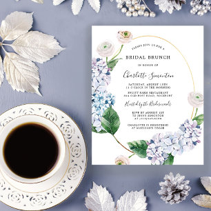 Papier Budget Hydrangea Rose Invitation à Brunch de maria