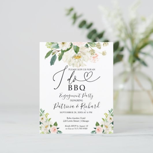 Papier Budget I DO BBQ Engagement Faire-part (Debout devant)