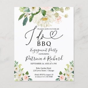 Papier Budget I DO BBQ Engagement Faire-part