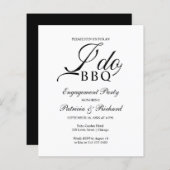 Papier Budget I DO BBQ Engagement Invitations de la parti (Devant / Derrière)