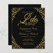 Papier Budget I DO BBQ Engagement Invitations de la parti (Devant / Derrière)