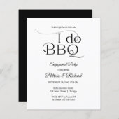 Papier Budget I DO BBQ Engagement Party Invitation (Devant / Derrière)