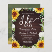 Papier Budget I Do BBQ Rustic Engagement Party Invitation (Devant / Derrière)