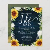 Papier Budget I Do BBQ Rustic Engagement Party Invitation (Devant / Derrière)