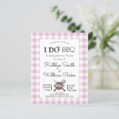 Papier BUDGET I DO Fiançailles Pink 4 Photo BBQ Invitatio (Debout devant)