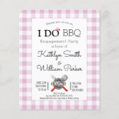 Papier BUDGET I DO Fiançailles Pink 4 Photo BBQ Invitatio (Devant)