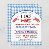Papier BUDGET I FAIRE Fiançailles Crawfish Party Invitati (Devant / Derrière)