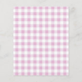 Papier BUDGET I FAIRE Fiançailles Pink Plaid BBQ Invitati (Dos)