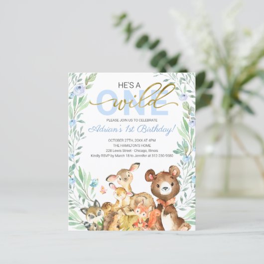 Papier Budget Il est un sauvage une première invitation d (Debout devant)