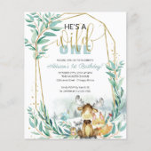 Papier Budget Il est un sauvage une première invitation d (Devant)