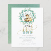 Papier Budget Il est un sauvage une première invitation d (Devant / Derrière)