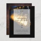 Papier Budget Industrial Edison lumières Mariage entrepôt (Devant / Derrière)