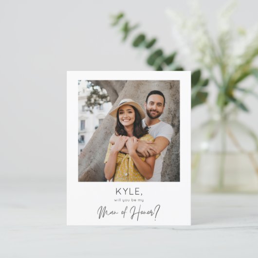 Papier Budget Instant Photo Be My Man of Honor Propositio (Debout devant)