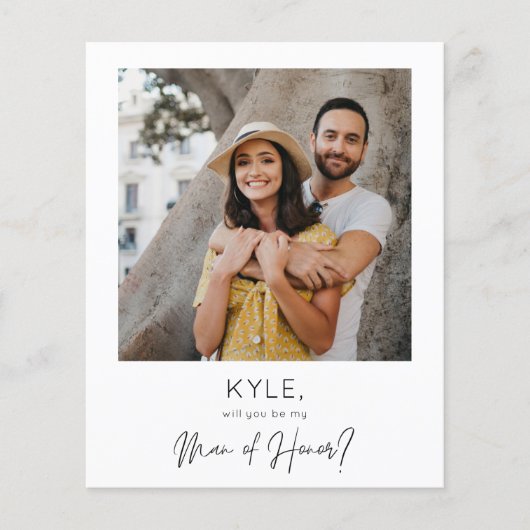 Papier Budget Instant Photo Be My Man of Honor Propositio (Devant)