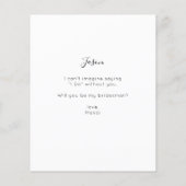 Papier Budget Instantané Photo Be My Bridesman Propositio (Dos)