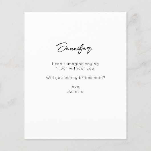 Papier Budget Instantané photo Be My Proposition V3 écrit (Dos)