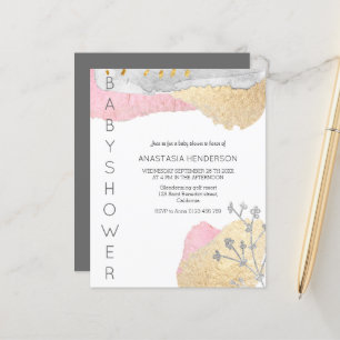 Papier Budget Invitation Baby shower simple.