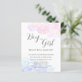 Papier Budget Invitation De La Partie De Révélation De Se (Debout devant)