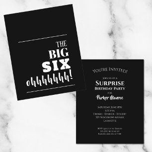 Papier Budget Invitations noir et blanc 60e anniversaire