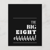 Papier Budget Invitations noir et blanc 80e anniversaire (Devant)