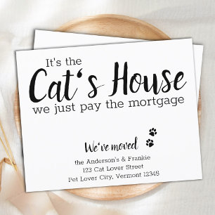 Papier Budget Its The Cat's House Pet Moving Announcement