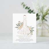 Papier Budget ivoire Mariage robe Fête des mariées (Debout devant)