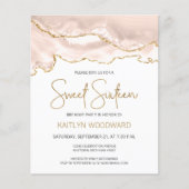 Papier Budget ivoire or Agate Sweet 16 Invitation (Devant)