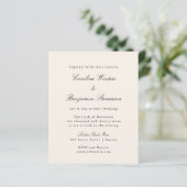 Papier Budget Ivory Formal Élégant Mariage Invitation (Debout devant)
