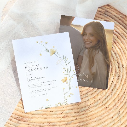 Papier Budget Jaune Fleur sauvage Boho Fête des mariées p