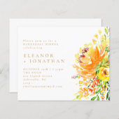 Papier Budget Jaune Plaisance Dîner Invitation (Devant / Derrière)