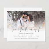 Papier Budget Join Us Photo QR Code Wedding Invite (Devant / Derrière)