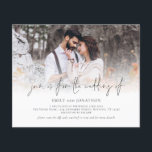 Papier Budget Join Us Photo QR Code Wedding Invite<br><div class="desc">VEUILLEZ NOTER Il y a deux options sur papier pour cette taille (4, 5 x 5, 6 po) dans la plage Budget. Pour ce produit, je recommanderais le semi-brillant qui est un stock de carte de 110 gsm, semblable en épaisseur à une carte postale. L'option Satin est un papier beaucoup...</div>