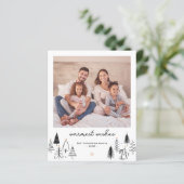 Papier Budget Joli Arbres de Noël Salutation photo vacanc (Debout devant)