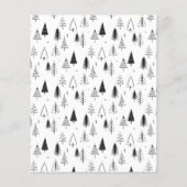 Papier Budget Joli Arbres de Noël Salutation photo vacanc (Dos)