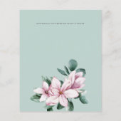 Papier BUDGET Joli Magnolia Eucalyptus mariage monogramme (Dos)