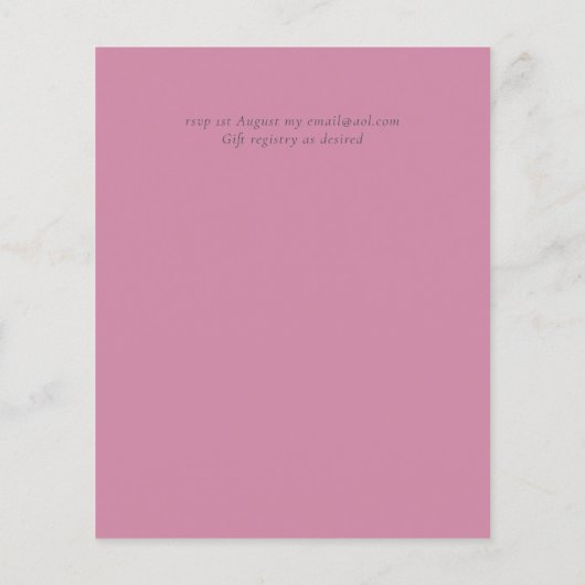 Papier Budget Joli Mariage Parties scintillant rose Invi (Dos)