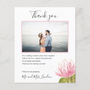 Papier BUDGET Jolie Fleur rose verte Photo merci